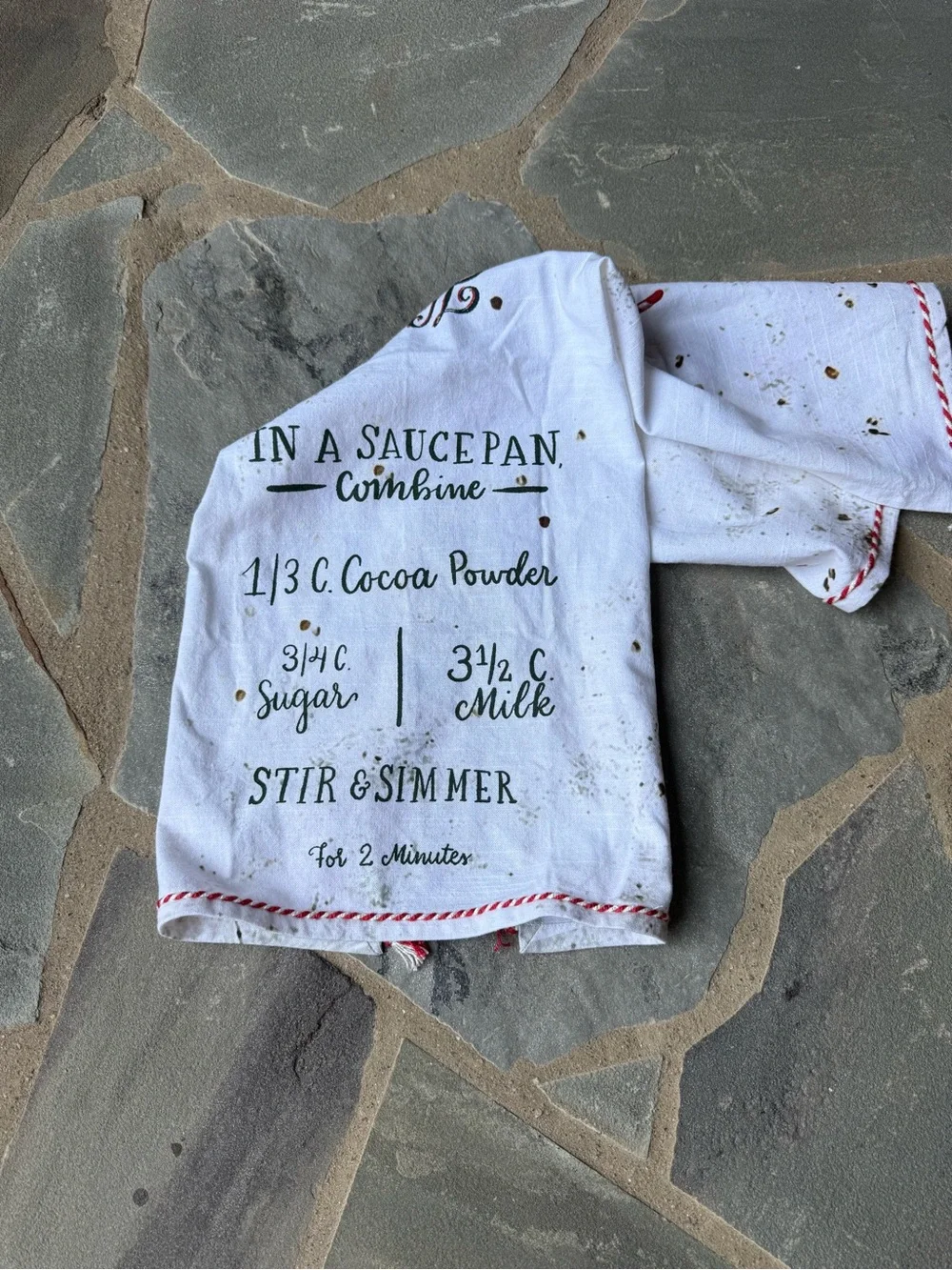 New🌟Anthropologie-Hot Chocolate Kitchen Towel - Recipe